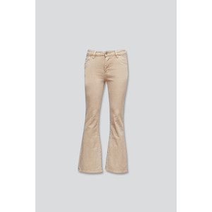 Jeans de Cintura Alta con Corte Acampanado en Color Arena - Product Image 2