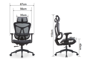 Fauteuil pivotant inclinable ergonomique moderne en plastique chromé avec support lombaire pour la maison et le bureau - Product Image 6