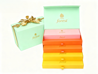 Personalizado impreso de lujo de San Valentín de la boda Favor caramelo empaquetado caja de postre plegable de Chocolate de embalaje de alimentos cajón de regalo