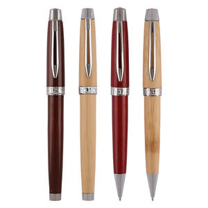 Porte-stylo en bambou créatif et élégant, stylo haut de gamme pour le bureau, stylo neutre pour signature, cadeau publicitaire, encre noire 0,5 mm - Product Image 1