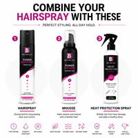 Spray protecteur thermique pour fer à lisser bio OEM/ODM Salon, protection contre la chaleur 450 ° Spray capillaire sans résidus F Weightless 4c Private Label MOQ