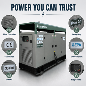 Generador Diésel Cummins Weichai de Alta Calidad de 50KVA a 500KVA, Tipo Abierto, Silencioso, Arranque Automático y Remoto, Trifásico, 1500 RPM, CE - Product Image 1