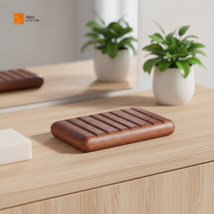 Porte-savon rectangulaire moderne en bois d'acacia durable, écologique, pour salle de bain et cuisine, support pour savons naturels et pains de savon de <span class=keywords><strong>douche</strong></span> - Product Image 1