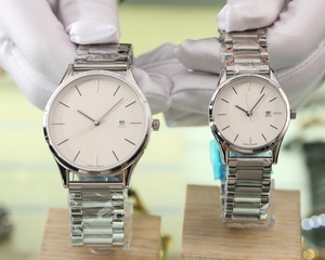 <b>Couple</b> Mechanical Wrist Watches Rose Gold Stainless Steel <b>Bracelet</b> Black Dial with Date Display Omegaes - Product Image 3