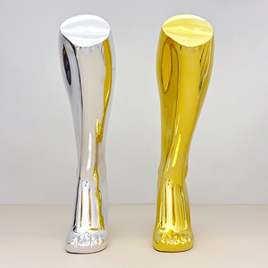Présentoir <span class=keywords><strong>Mannequin</strong></span> en Fibre de Verre Électroplaqué Or et Argent pour Chaussettes, Chaussures, Bas – Pose Debout pour Vitrine de Magasin de Vêtements - Product Image 4