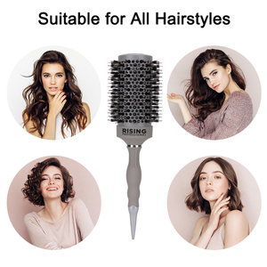Brosse ronde en céramique thermique nano et technologie ionique avec poils de sanglier pour le brushing, le coiffage, le bouclage - Dia : 53 mm - Product Image 4
