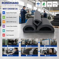Pare-chocs en caoutchouc extrudé en forme de D durable pour camions et remorques, bande EPDM à motif, équipement de protection pour quais et aires de livraison GUANGTE GT5423465