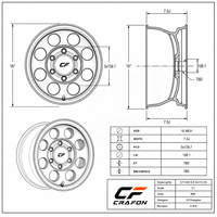 Jantes forgées robustes CF 15 16 17 pouces 5x139.7 PCD compatibles avec Suzuki Jimny JB74 JB64 Sierra tout-terrain personnalisées ODM