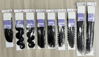 Extensions de cheveux humains bouclés birmanes sans nœuds, pré-séparées, en vrac, pour tresses au crochet, pré-bouclées, tresses bohèmes, noir naturel