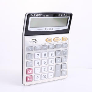 Calculadora de Voz Taksun TG-880 con Pantalla de 12 Dígitos, Voz Humana Real, Calculadora de Escritorio para Oficina, Doble Fuente de Alimentación - Product Image 1