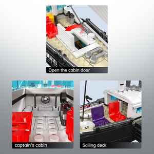 Mould King 10194 Velero Moderno la Gaviota, Juguetes Creativos, Bloques de Construcción de Barco - Product Image 5