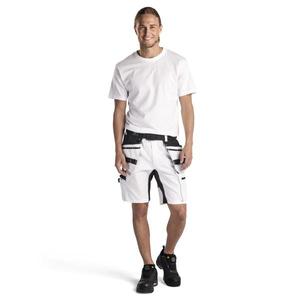 BLAKLADER - 191110001099D104 Painter <b>shorts</b> with <b>stretch</b> X1900 White/Black - EAN 7330509827727 <b>WORK</b> TROUSERS <b>WORK</b> <b>SHORTS</b> - Product Image 3