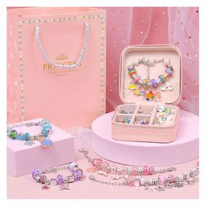 2025 New Trendy 66pcs Women's Stainless Steel <b>Adjustable</b> <b>Bracelet</b> Set Silver Rose Gold Charms Fashionable Jewelry Making Toys - Product Image 1