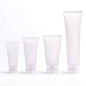 Eco Friendly White Face Cream Lotion 10ml 15ml 20ml 30ml 50ml Soft Tube Squeeze Sugar Plastic Tube Cosmetic With Flip Top Lid