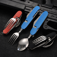 Couteau de randonnée multi-outils pliable et écologique en acier inoxydable pour 6 personnes, idéal pour le camping et les voyages