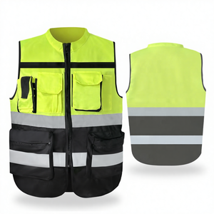 <span class=keywords><strong>Gilet</strong></span> de sécurité réfléchissant <span class=keywords><strong>orange</strong></span> fluorescent pour la circulation routière et l'entrepôt, personnalisable avec logo, vente en gros - Product Image 5