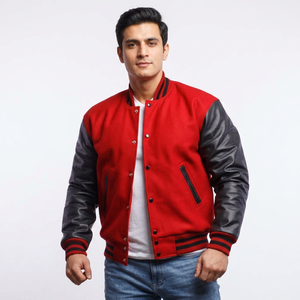 Veste universitaire décontractée confortable pour homme, fermeture éclair sur le devant, logo personnalisé, couleurs et tailles variées, respirante, séchage rapide, hiver, service OEM - Product Image 1