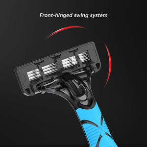 GOODMAX Rasoir à dos ouvert Rasoir pour hommes Rasoir à <span class=keywords><strong>pain</strong></span> Rasoirs jetables avec 5 lames - Product Image 6