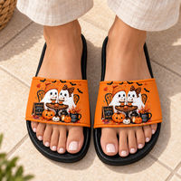 Chaussons personnalisés en EVA pour femmes et hommes, motif squelette de chien et nœud papillon arc-en-ciel, à bout ouvert, respirants, pour intérieur et extérieur