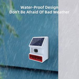 Sirène d'alarme Smarsecur 433 MHz, sirène sans fil solaire d'extérieur avec fonction de lumière clignotante, compatible avec les systèmes d'alarme PG103 et PG107 - Product Image 5