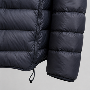 Manteau d'hiver unisexe pour homme, à capuche, couleur unie, fermeture éclair, style décontracté, noir, coupe ajustée, 90% de duvet - Product Image 5
