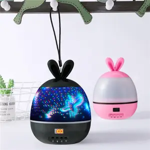 LED Decoration Rotating Moon Baby Star Night Light Projector With USB Cable
