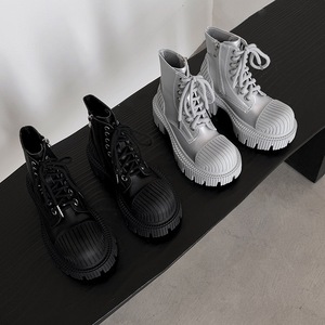 Botas Nuevas de Moda Retro Europea y Americana, Impermeables, Antideslizantes, con Suelas de Cuero Genuino, Tacón Grueso y Punta Redonda - Product Image 4