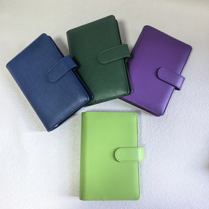 공장 출하 준비 밝은 색상 내구성 마카롱 A6 럭셔리 플래너 노트북 사용자 정의 Pu 가죽 바인더 노트북 - Product Image 1