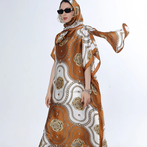 chinese dress ladies Orange Tile Print Maternity Shirred Waist Dress – Bumpy Trends Maternity
