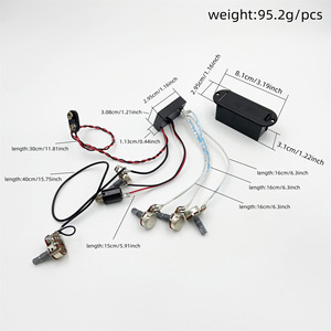 Controllo del Volume e del Tono Attivo a 2/3 Bande in Metallo Nero Ignifugo per <span class=keywords><strong>Chitarra</strong></span> Acustica/Elettrica, Vendita all'Ingrosso dalla Fabbrica - Product Image 3