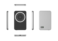 Batterie externe magnétique 3 en 1 10000mAh, chargeur sans fil ultra-fin en alliage d'aluminium, charge rapide Type-C 15W
