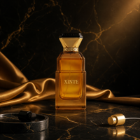 Flacon de parfum en verre mat de luxe, best-seller, 100 ml/50 ml, dégradé marron, flacon de parfum vide avec emballage boîte et couvercle de luxe