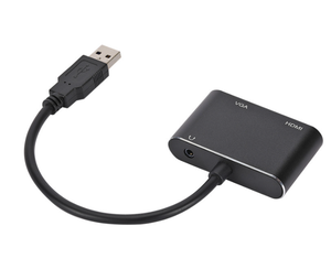 USB3.0 <span class=keywords><strong>2</strong></span>-in-1 đồng trục chuyển đổi <span class=keywords><strong>HDMI</strong></span>/<span class=keywords><strong>VGA</strong></span> mở rộng Dock vàng mạ Scart kết nối cho Máy Tính TV âm thanh/<span class=keywords><strong>Video</strong></span> 4K 1080p - Product Image 1
