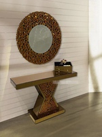 Table de console d'écrasement miroir moderne de meubles de diamant en cristal de luxe