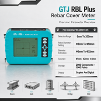 Medidor de Cubierta de Varillas GTJ RBL+ Escáner de Refuerzo de Hormigón Portátil Probador NDT con Kit de Software de Datos USB
