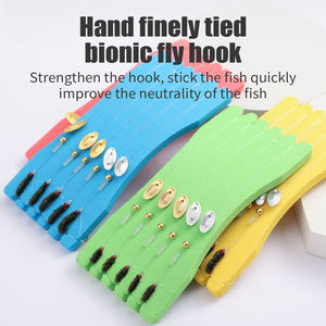 LUSHAZER Pêche à la mouche Spinner Rig Trout Float Spoon Lure Set Willow Blade Fly Hook Crappie Panfish Bass Hook Tackle Kit - Product Image 2