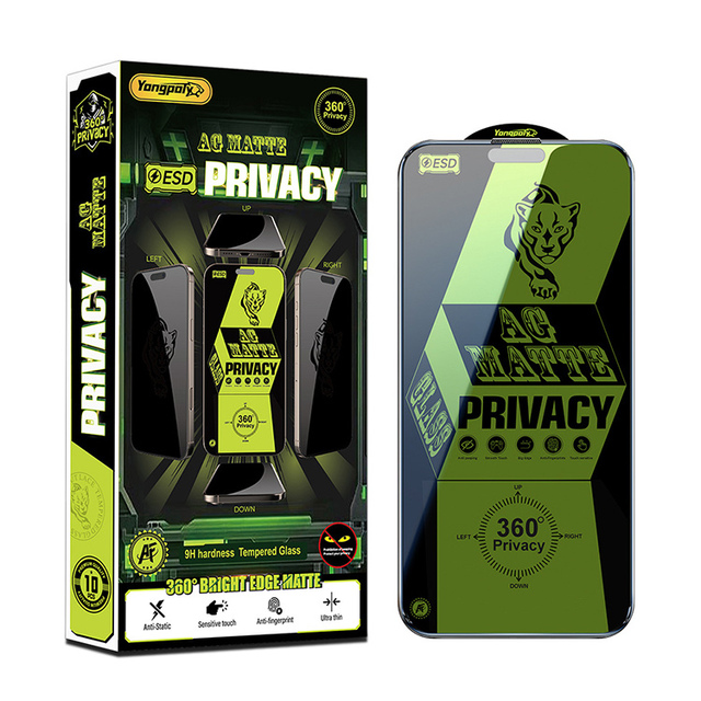 Esd Ag Anti-static Privacy Matte Screen Protector for iPhone 17 Air 16 15 14 13 12 11 Pro Max Anti Spy 9H Tempered Glass