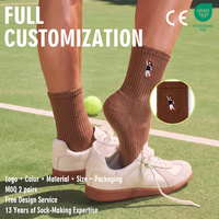 Chaussettes de tennis pour femmes BiLu Private Label, design personnalisé, respirantes, chaussettes de sport athlétiques, fabrication OEM, chaussettes de tennis confortables