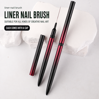 Ensemble de pinceaux à ongles multi-tailles avec logo personnalisé, pointe fine flexible, sans traces, pinceau de manucure pour la création d'ongles professionnels
