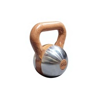 Pesa Rusa de Acero Inoxidable con Mango de Madera Premium para Entrenamiento de Fuerza en el Gimnasio