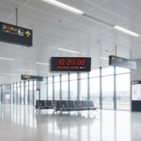 Horloges numériques synchronisées maître-esclave pour usines, ateliers, construction métallique, affichage LED lumineux, calendriers silencieux