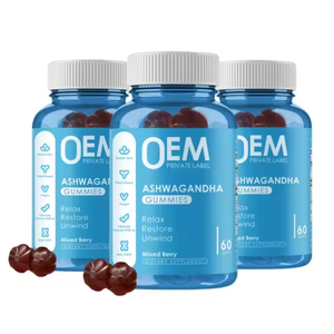 Gomitas de Ashwagandha de Marca Privada OEM con Vitamina D y Zinc para el Alivio del Estrés, Apoyo al Estado de Ánimo y Salud Inmunológica - Product Image 1