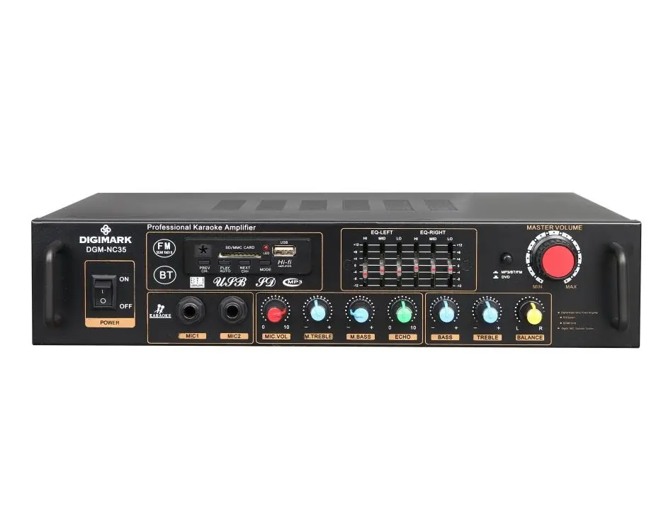120w DJ/Pro/Karaoke/Home Amplifier Mixer Receiver 2 channel home audio for mic