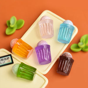 Cabujón de resina con base plana, diseño de vaso de jugo color crema, para cocina en miniatura DIY, dijes de bebidas en miniatura, accesorios decorativos para pegamento de crema - Product Image 3