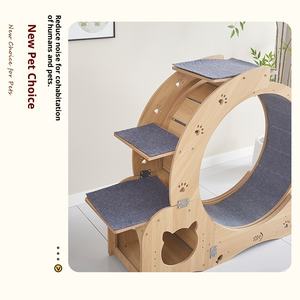 Yeni çevre dostu Pet koşu bandı silindir tipi kedi ve köpek parça ahşap spor egzersiz oyuncak yükseltilmiş versiyonu - Product Image 4