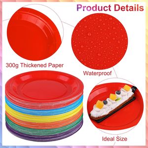 Bán buôn 7 inch dùng một lần màu rắn Đảng giấy tấm & bát đặt cho sinh nhật & đám cưới bên - Product Image 4