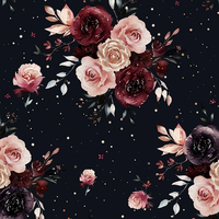 Nueva Llegada, Últimos Catálogos, Colores y Tallas Personalizadas, Patrones de Flores Silvestres, Tela de Vestido con Estampado Crepé Koshibo para Mujer