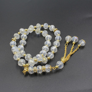 <span class=keywords><strong>Corban</strong></span> Festival islámico de lujo, 10mm, regalo por 33, cristal de cristal con cuentas y borlas doradas para oración musulmana - Product Image 6