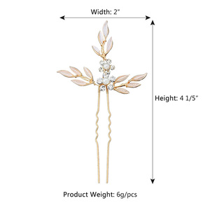 3pcs/set Offre Spéciale Accessoires de <span class=keywords><strong>cheveux</strong></span> de <span class=keywords><strong>mariage</strong></span> <span class=keywords><strong>Épingle</strong></span>s <span class=keywords><strong>à</strong></span> <span class=keywords><strong>cheveux</strong></span> en alliage en forme de U pour femmes Coiffes en strass <span class=keywords><strong>Épingle</strong></span>s <span class=keywords><strong>à</strong></span> <span class=keywords><strong>cheveux</strong></span> en feuille de métal - Product Image 4