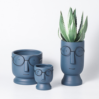 Jardinière de jardin en céramique en forme de tête humaine, mignon et personnalisé, pour plantes d'intérieur et d'extérieur